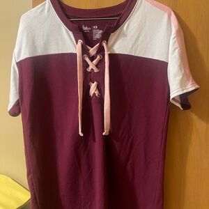 Cute cross cross top